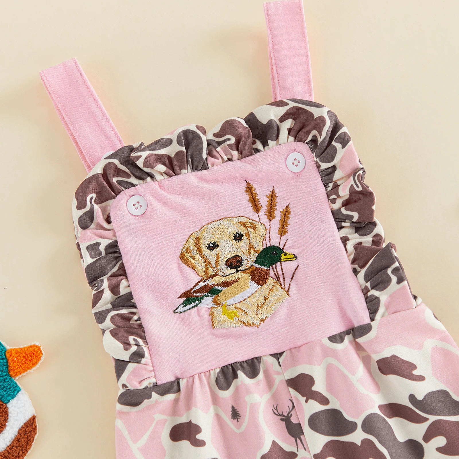 Camo Embroidered Girl Romper 6