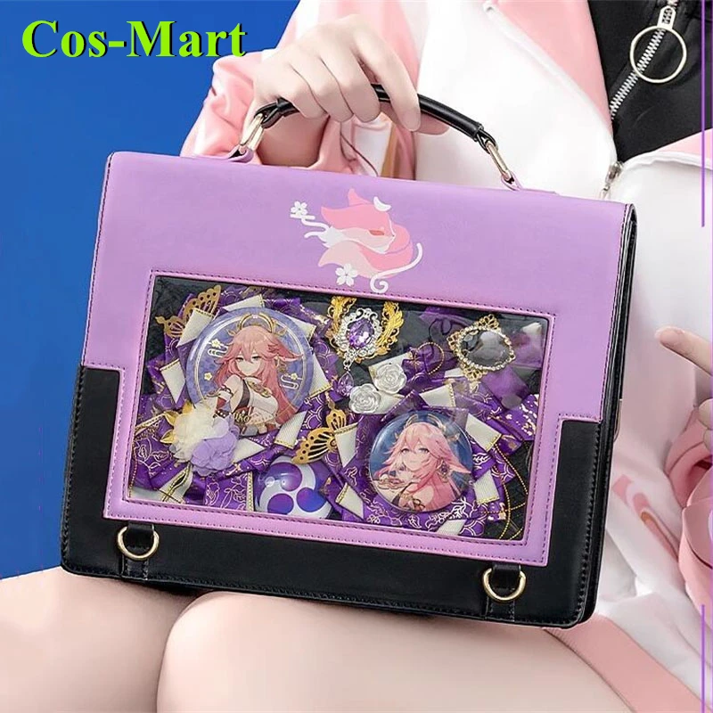 

Cos-Mart Game Genshin Impact Yae Miko Bag Cosplay Costume Message Bag Commuter Shoulder Pain Bag Role Play Clothing