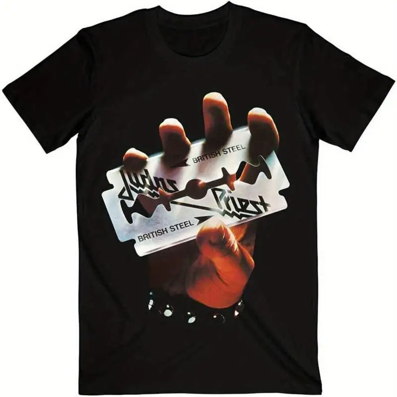 Judas Priest British Steel T Shirt Black New Soft Cotton for Rock Music Fans