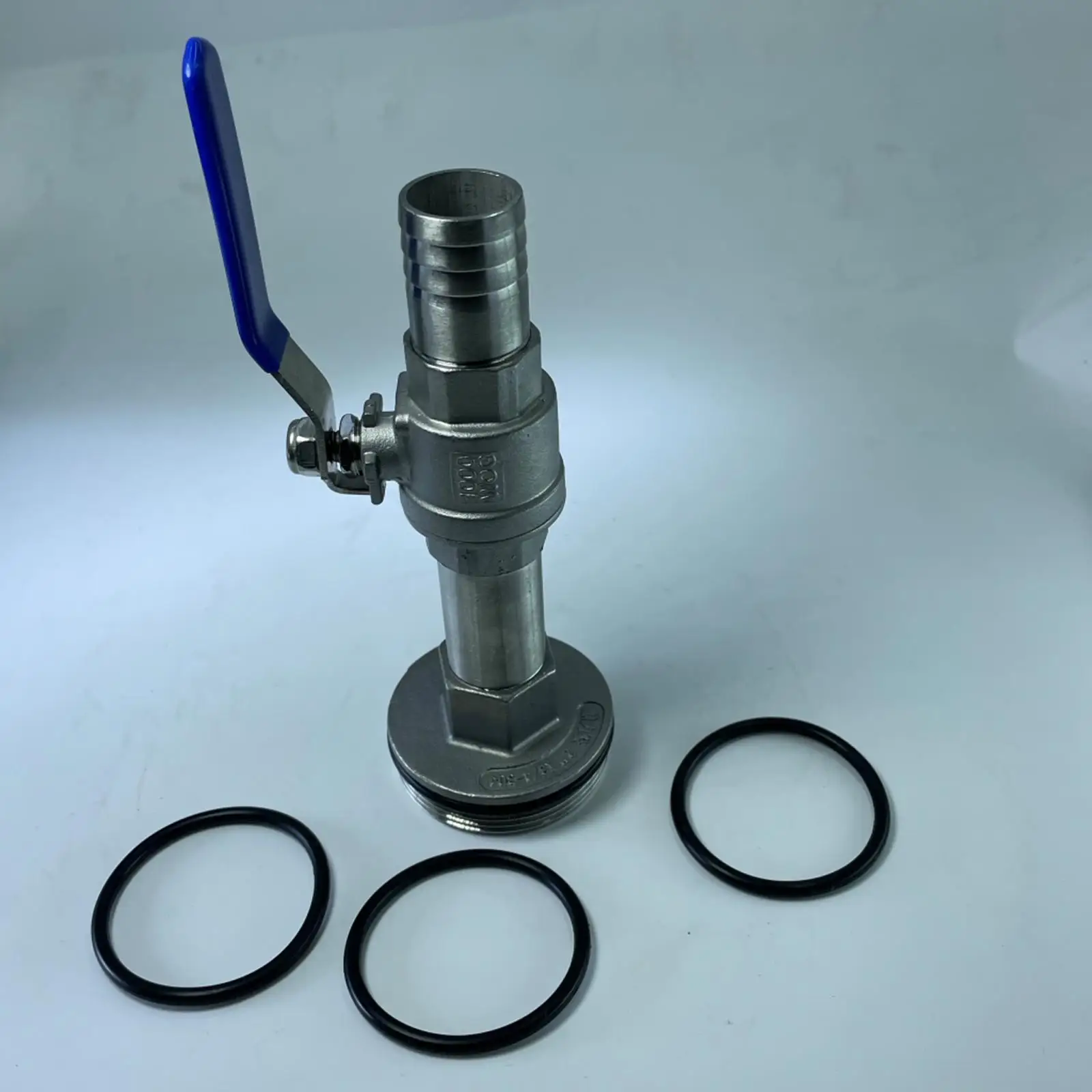 2 Inch Barrel Spigot Stainless Steel Faucet with 3 Gasket Set for 210L Oil Drum No Drip Water Diesel Adapter
