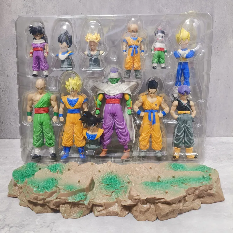 Dragon Ball Z Figurines, Infinite Z Warriors Complete Set of 9, Goku, Krillin, Gohan Models, Display Pieces Anime Figure