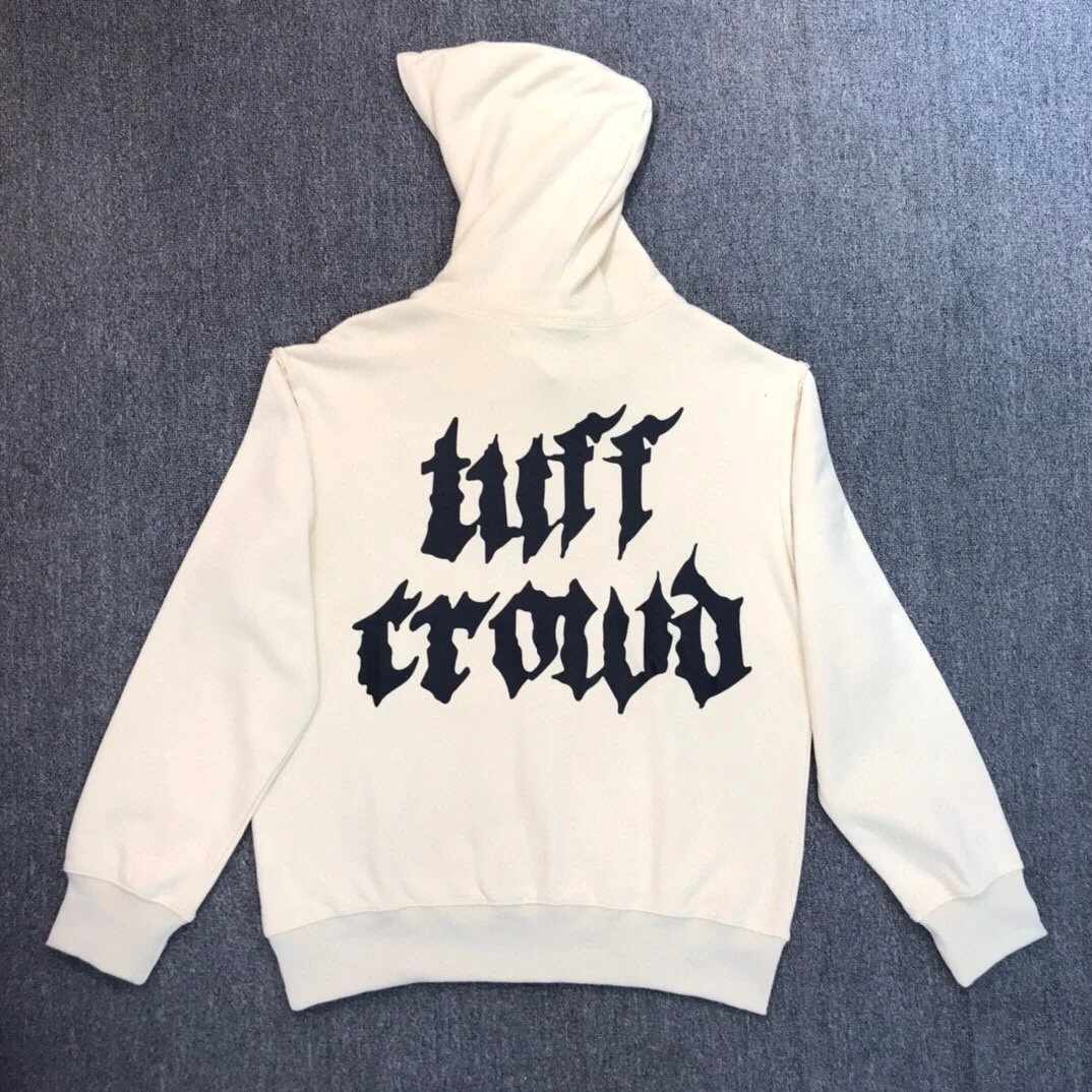 New 2023 Luxury Men TUFF CROWD Wolf Head gentleman Hoodies Hoody hooded Sweatshirts velvet Thicken Fleece Hip Hop Street #233