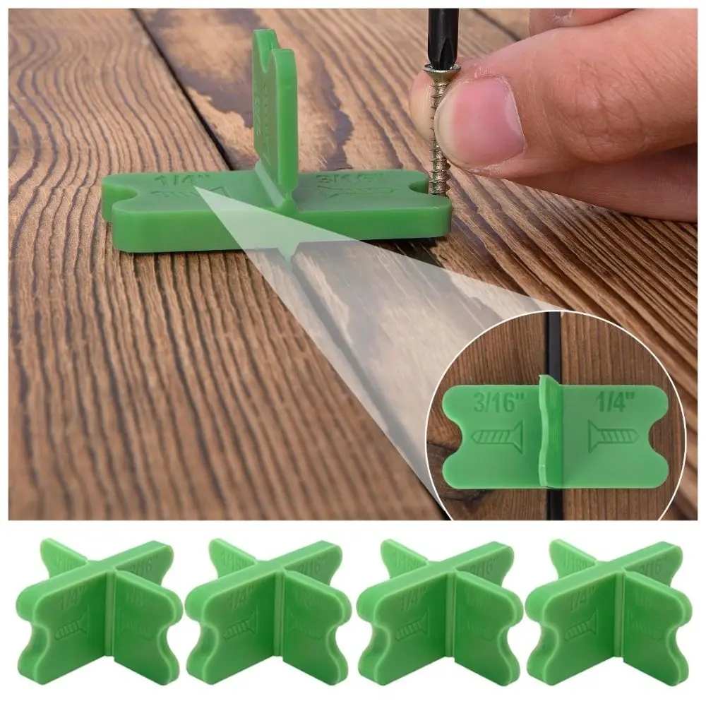 

4Pcs 4 Thicknesses Deck Spacer Tool Green Positioning Clip Deck Board Spacers Auxiliary 1/16", 1/8", 3/16", 1/4"