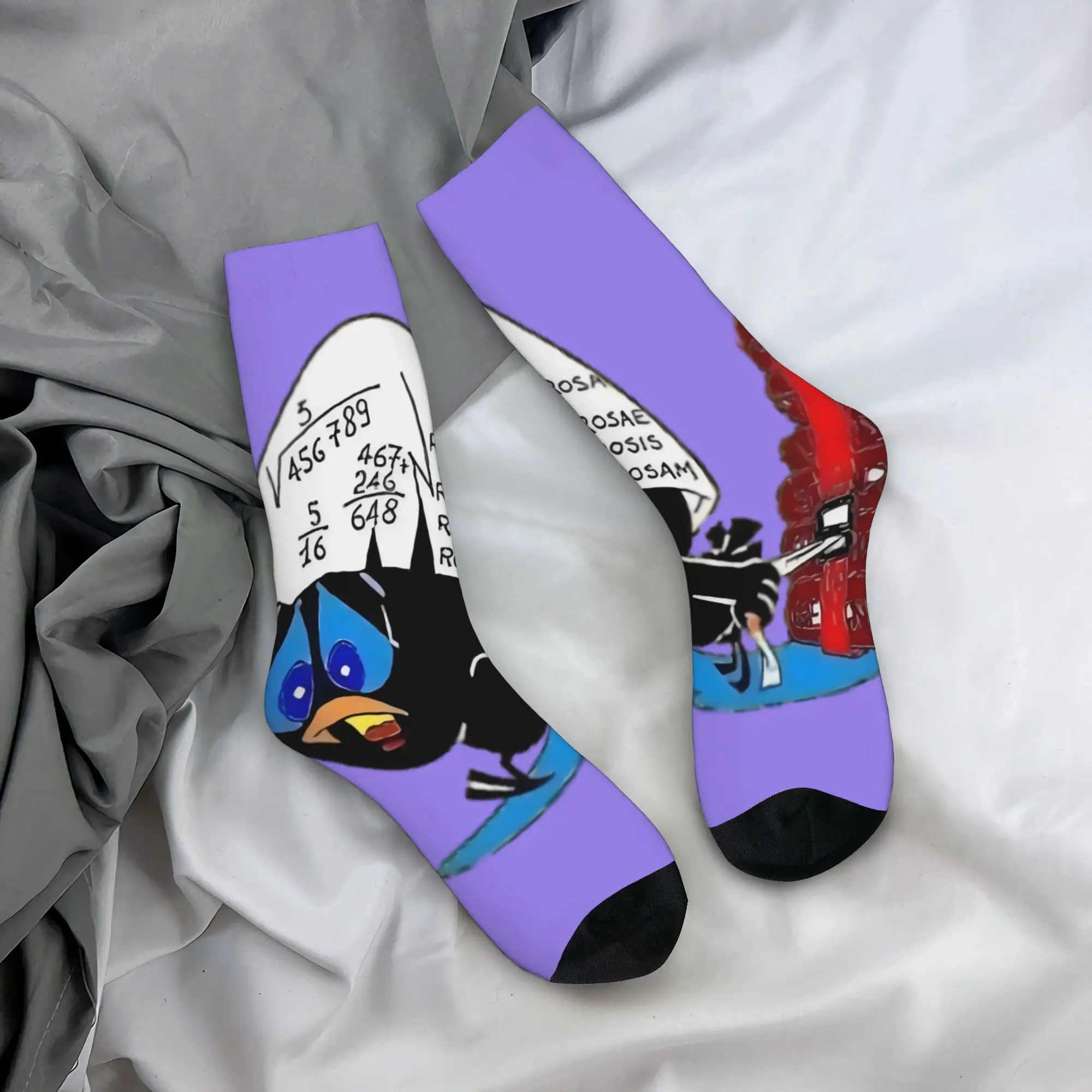 C-Calimero Manga Anime  Men's Crew Socks Unisex Fashion Italy TV Cartoon  Spring Summer Autumn Winter Dress Socks