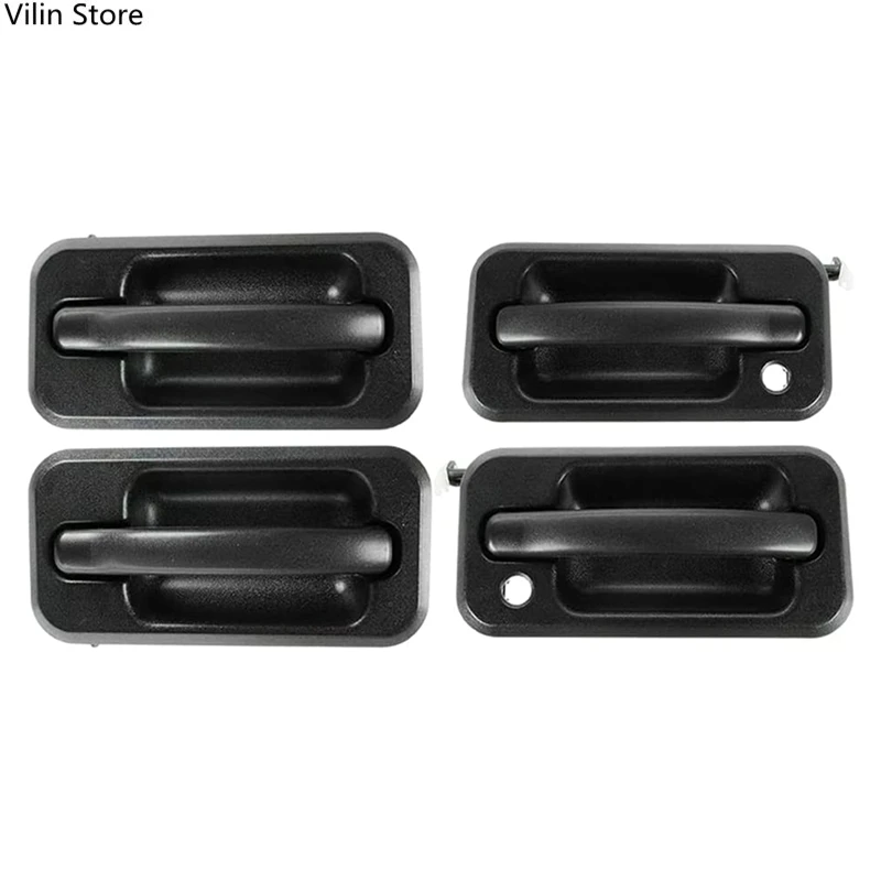 

4Pcs Exterior Outside Door Handle Set Auto Parts for 2003-2009 Hummer H2 Black Textured 131609870457 15104792 10360326