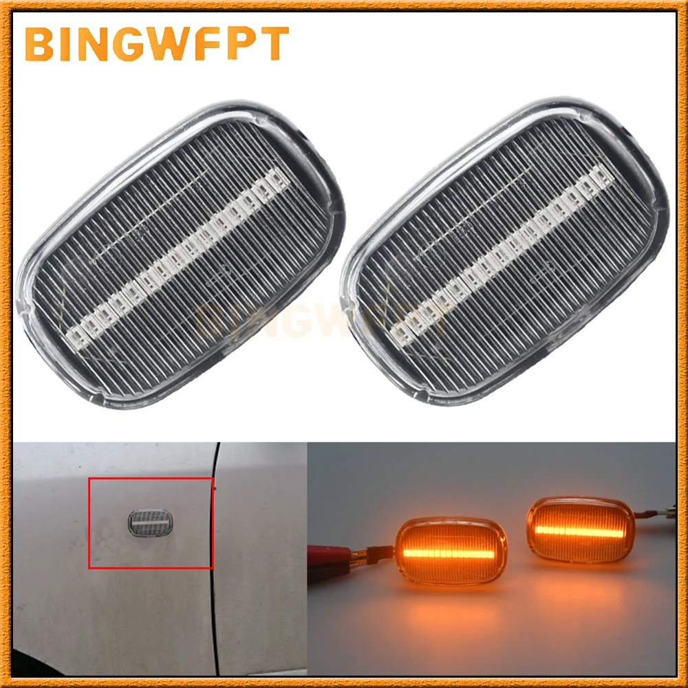 Dynamic Sequential LED Side Marker Light Flowing Turn Signal Lamp For Toyota Corolla E10/E11/E12 1992-2007 Camry ACV30 2001-2009