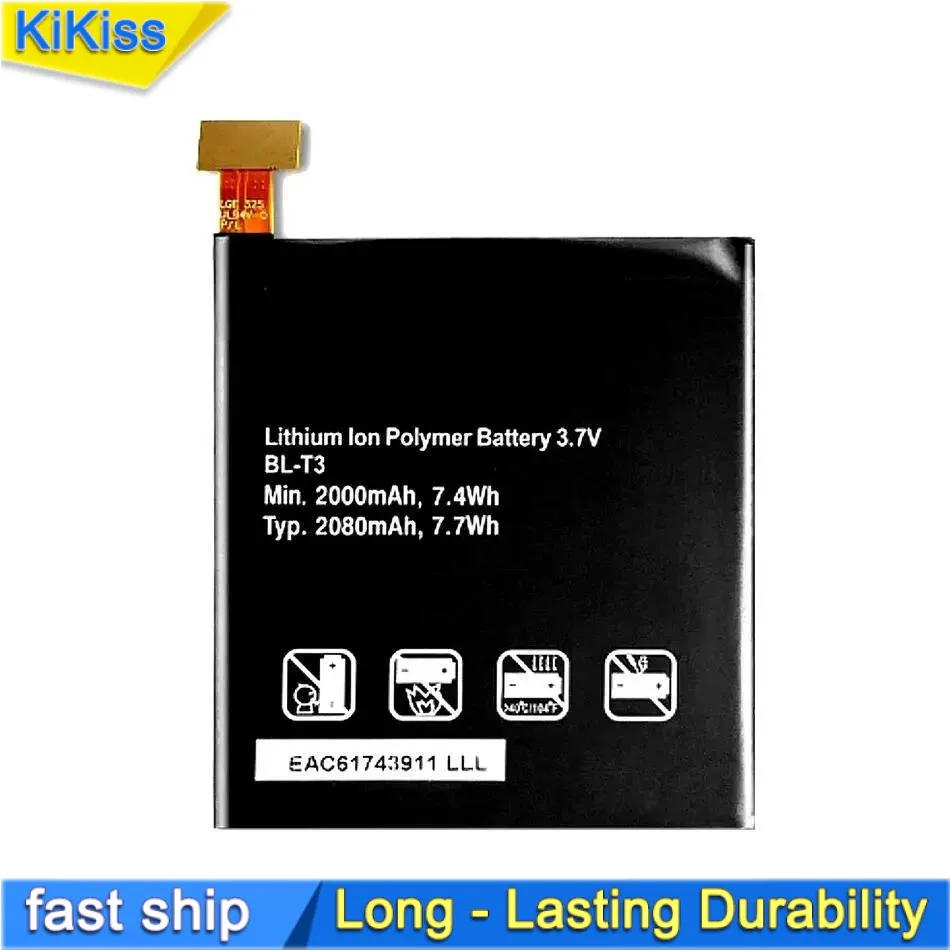 

Long-Lasting Performance BL-T3 For LG P895 F100 F100L F100S VS950 Optimus VU BL T3 High-Efficiency Mobile Phone Battery 2000mAh