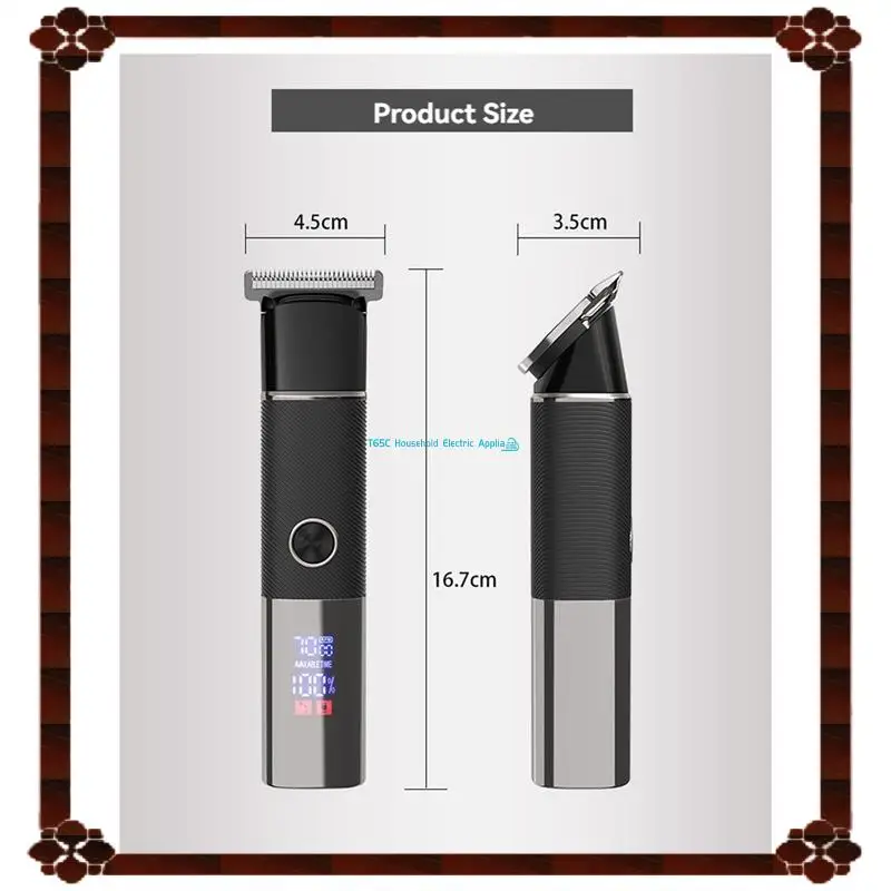 24-Hour Delivery Electric Trimmer For Men's Groin Hair Versatile Body Groomer Digital Display Waterproof Hair Trimmer