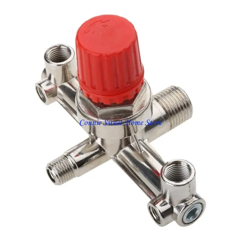 LXAF Double Outlet Tuboy Air Doldy Compressor Switch منظم الضغط لملحقات جزء تركيب الصمام مع V- 3 رؤوس #4