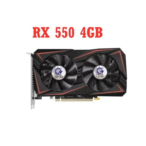 C Ccting Rx 550 4Gb Videokaart Dual Fans 128bit Gddr5 6000Mhz Rx 550 Grafische Kaarten Gaming Huishoudelijk Kantoor Voor Peladn Gebruikt