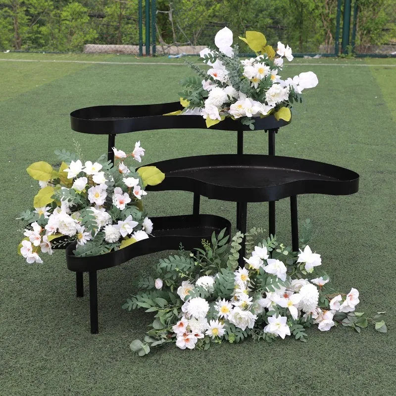 New Design 4-Piece Cloud - Shaped Metal Dessert & Cake Table Wedding Decors Flower Stand for Scene Decoration