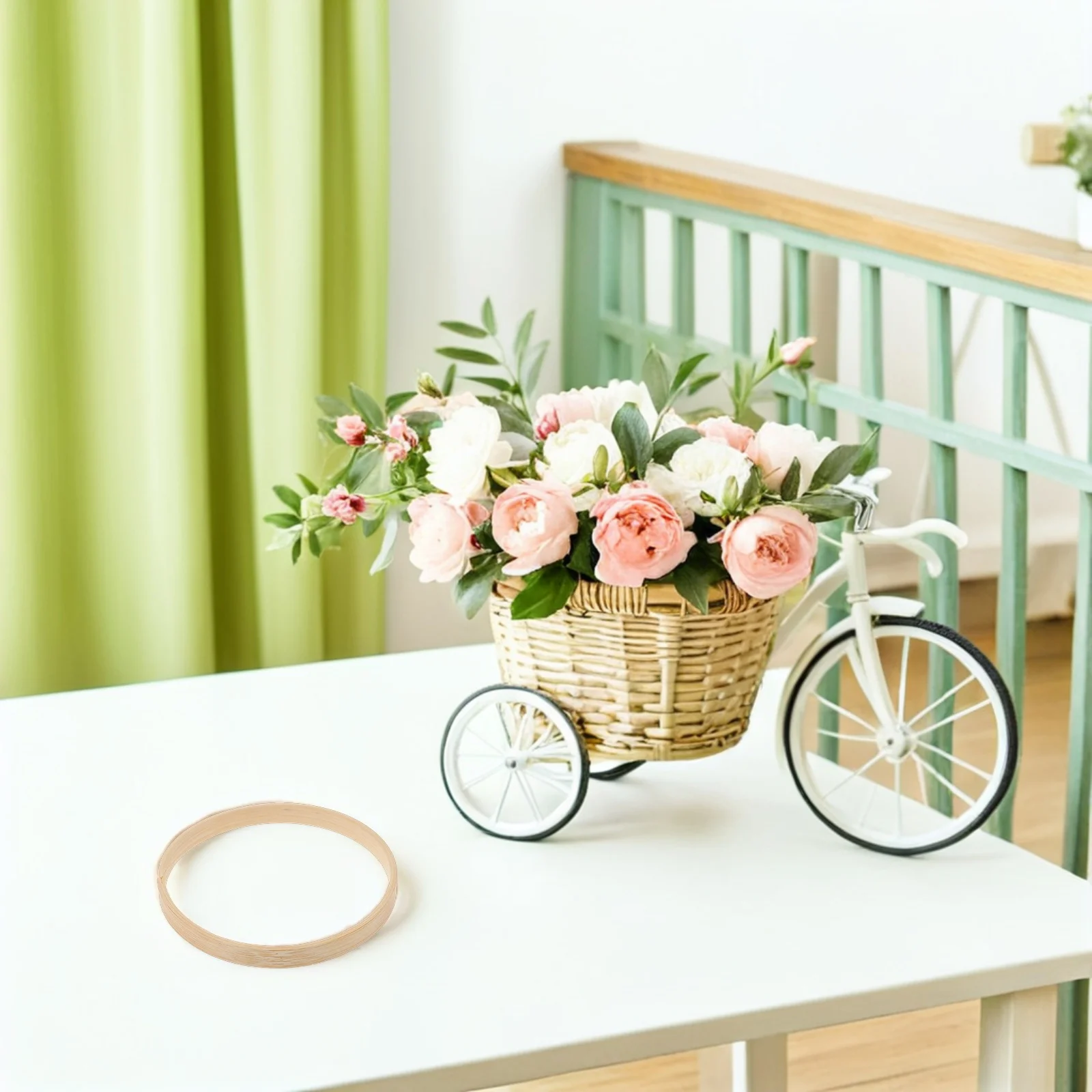 12 قطعة إطارات التطريز الخيزران لتقوم بها بنفسك إكليل شكل ل ماكرامية حلم الماسك الزفاف عيد الميلاد الرياح الرنين الحرفية الأزهار هوب #5