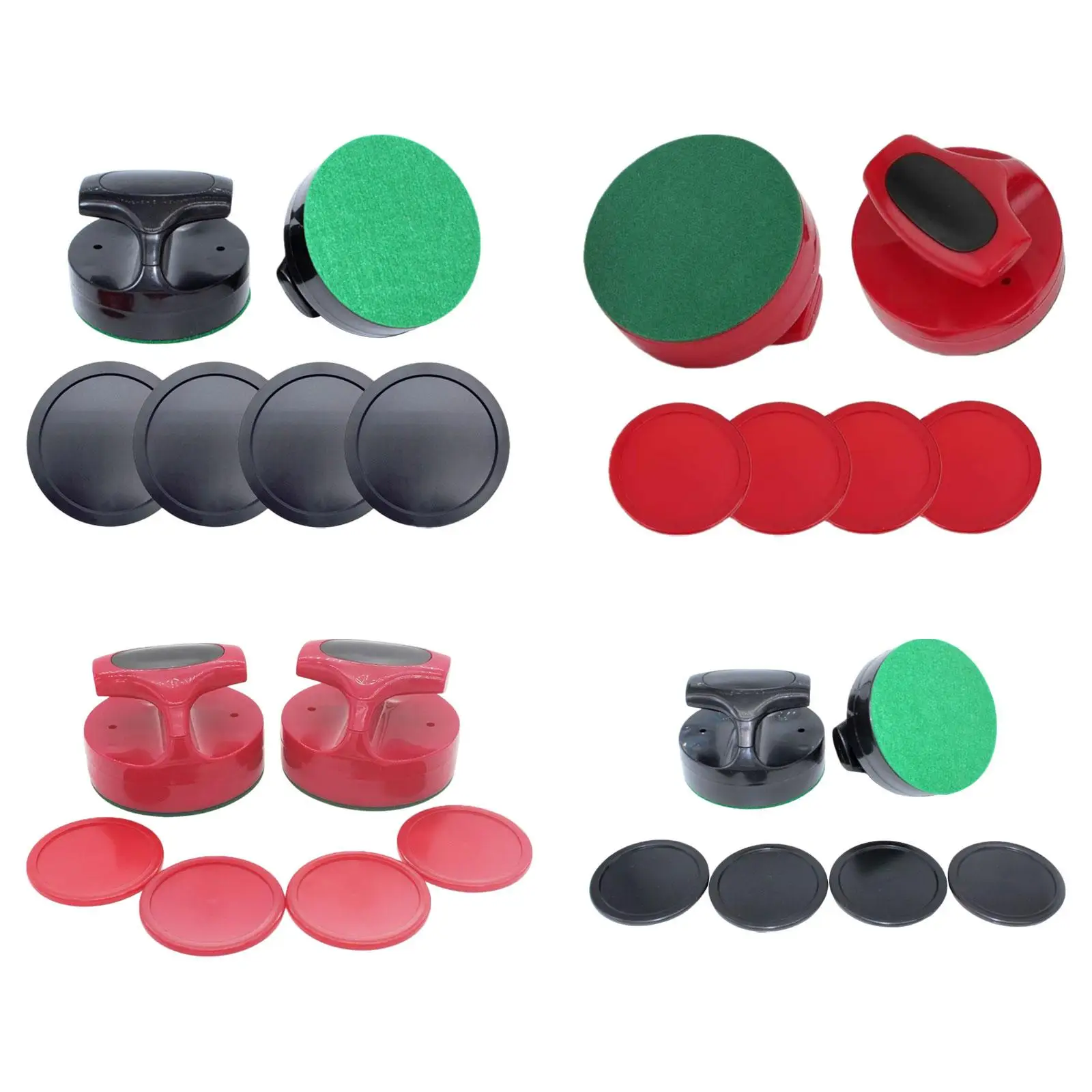 Air Hockey Pushers and Pucks Pucks Strikers 9.4cm with Felt Bottom Air Hockey Paddles for Birthday Game Tables Sports Party Home