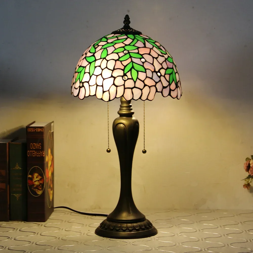 12 inch Tiffany slaapkamer nachtkastje licht Europese pastorale barokke decorlamp zacht licht leesstudie oogbescherming bureaulamp