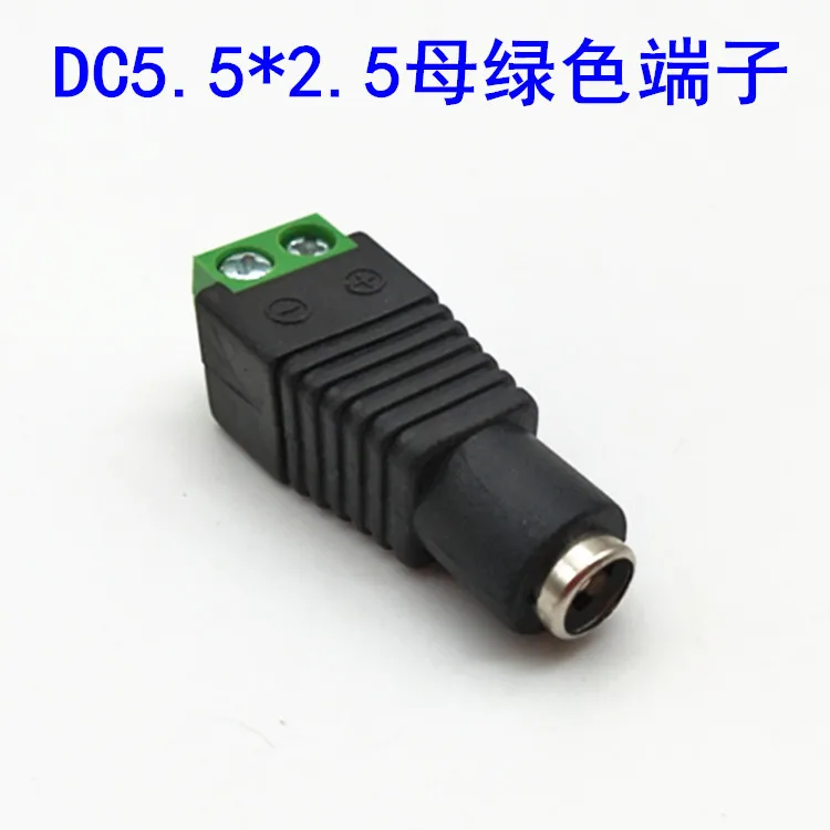 20pcs terminal female plug solderless power supply DC konektor DC ke green terminal adapter terminal komponen aktif