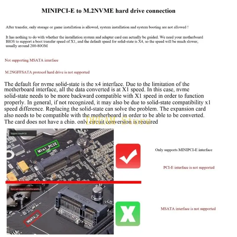 M.2 M-Key Cable Adapter Board for Internal Mini PCIe Storage Project Use Best Sale