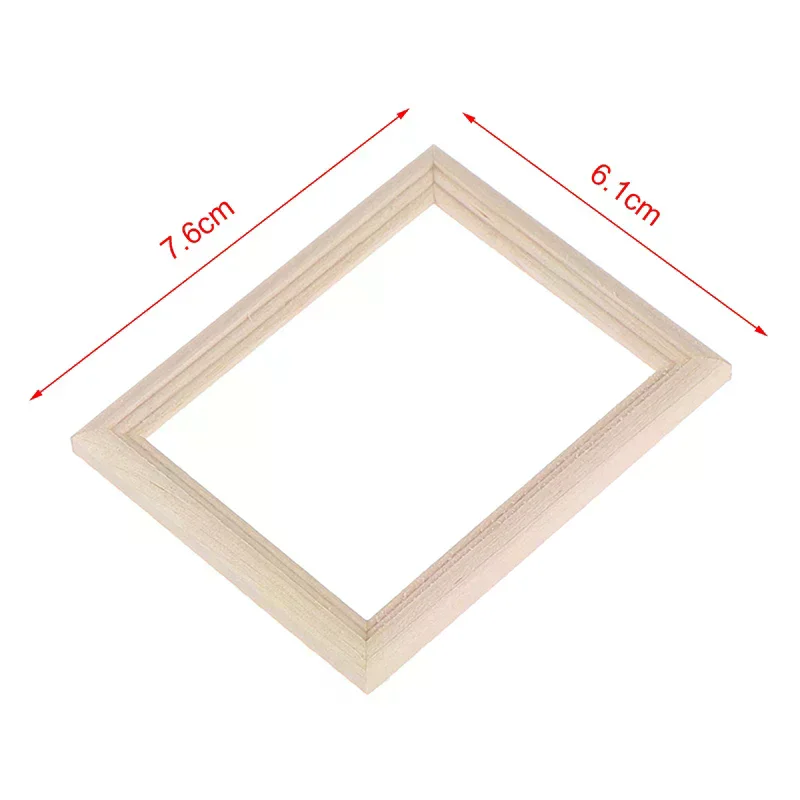 1/12 Dollhouse Miniature Wooden Photo Frame Model Toys Furniture Accessories