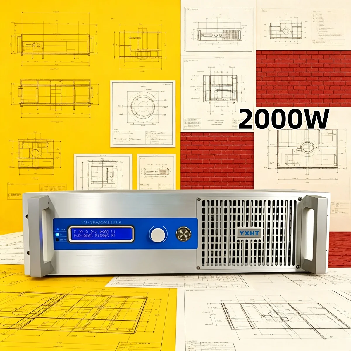 School YXHT-1, 2KW(2000W) FM Transmitter, Sports Meeting PA, Broadcast Level, Strong Signal, Easy Install view 4