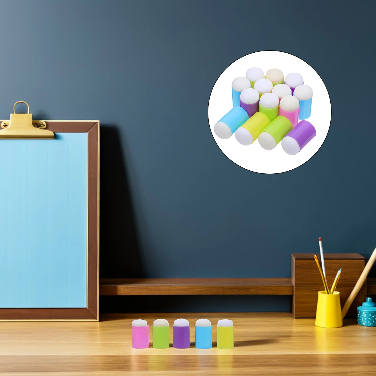 

25Pcs Finger Tip Sponge Applicator Set Hygienic Organized Face Painting Sponge Tools for Makeup Artists Hobbyists Craft Lovers