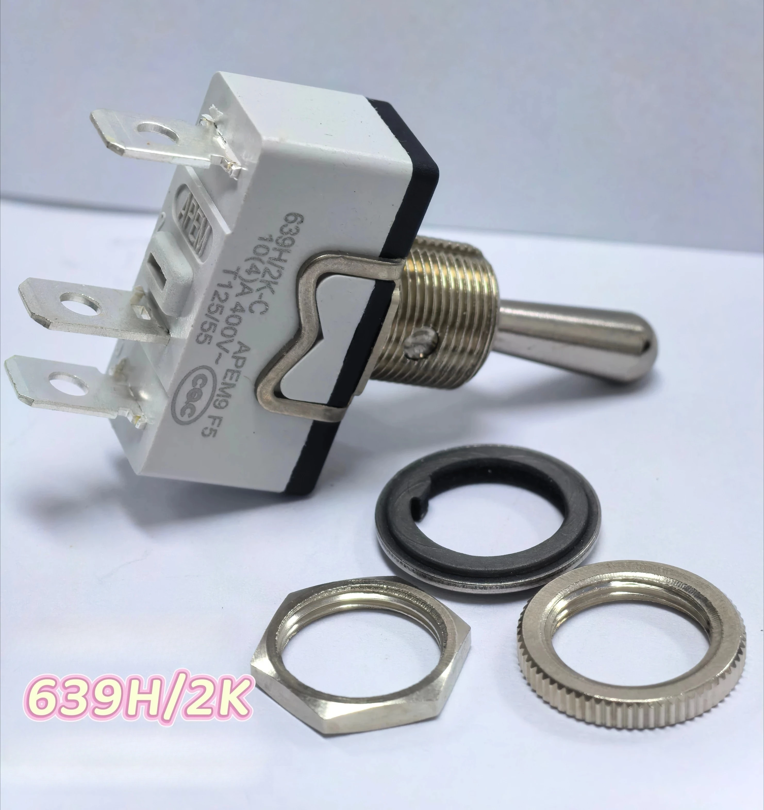 

639h/2k for apem original solder tab welded three-pin three-speed self-locking twist switch on-off-on