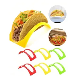 Colorful Taco Holders Set of 3 Dishwasher Safe Ideal for Tacos Hot Dogs and More Perfect for Home BBQ and Parties  Supplies