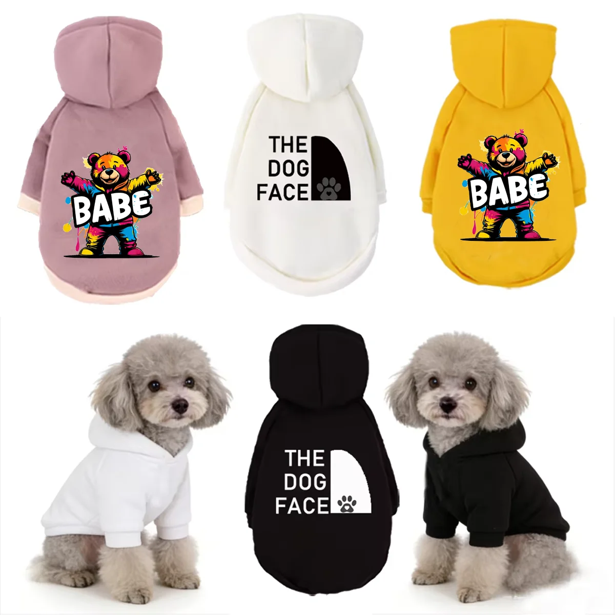 Sudadera con capucha para mascotas, diseño único con estampado de moda para gatos y perros, para Pomeranian, Maltese, Golden Retriever