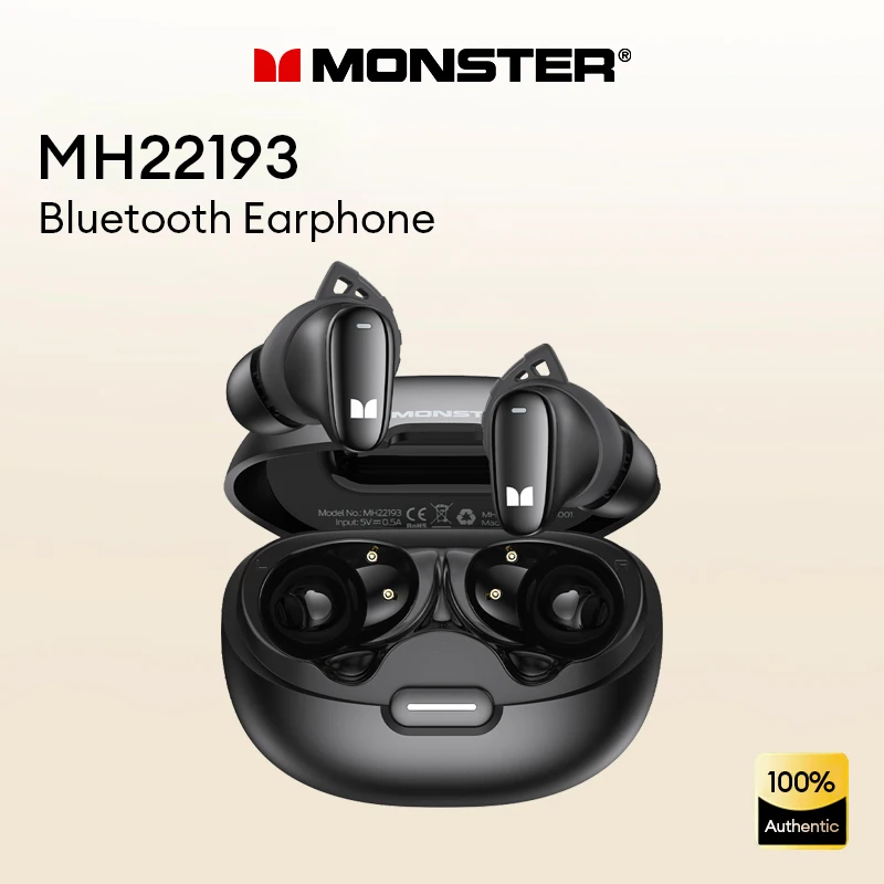 Monster MH22193 Noise Reduction Headphones Wireless High Quality Bluetooth SIG 5.4 HD Call Low Latency Earphones