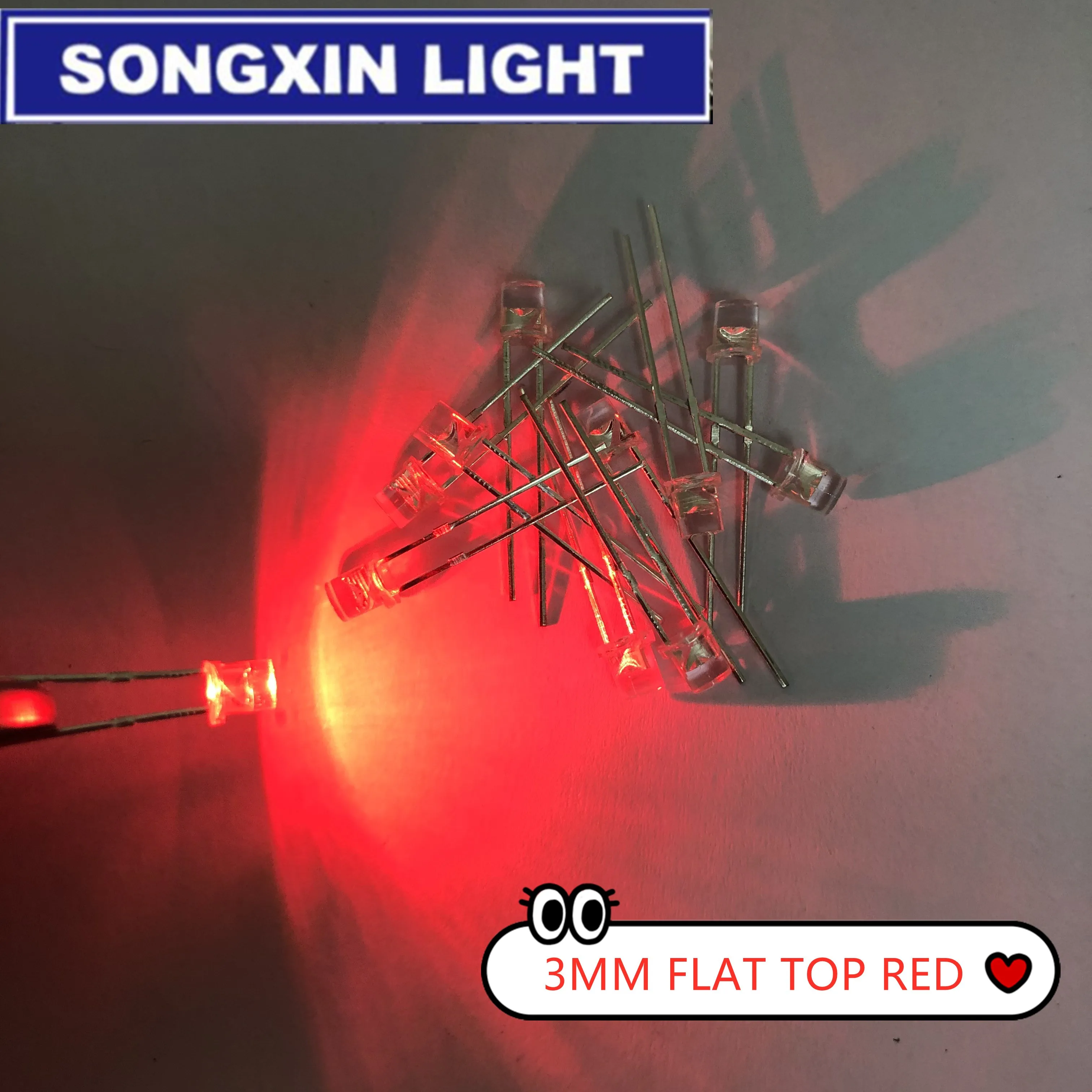 50/100pcs F3 3mm 2pins Flat Top White Red Yellow Blue Green Pink diode Led Wide Angle light emitting Diodes lamp Ultra Bright