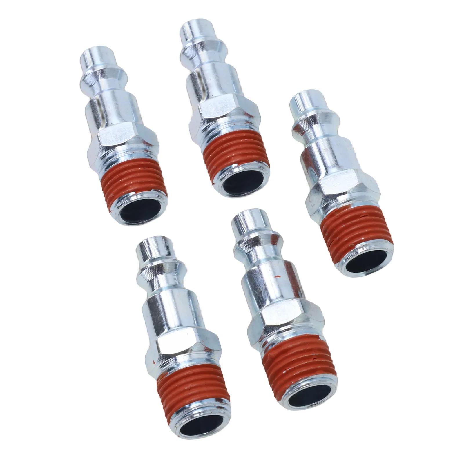 

5 Pcs1/4 Inch NPT Male Air Line Fitting Hose Compressor Quick Release Connector Accessories For Air Piping And Pneumatic Tools