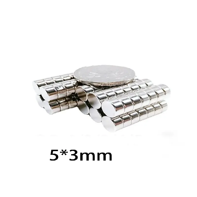 20/20/50/100 Stück 5 x 3 mm runde Magnete – Magnete für Whiteboard, Kühlschrank und Büro – Detail 1