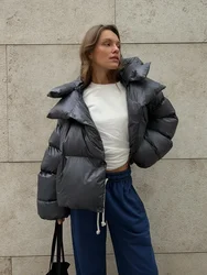 Wolfeel, chaquetas acolchadas de algodón cálidas para invierno, Parkas holgadas para mujer, abrigo, chaqueta de pan Vintage, prendas de vestir, chaqueta acolchada de oficina para mujer