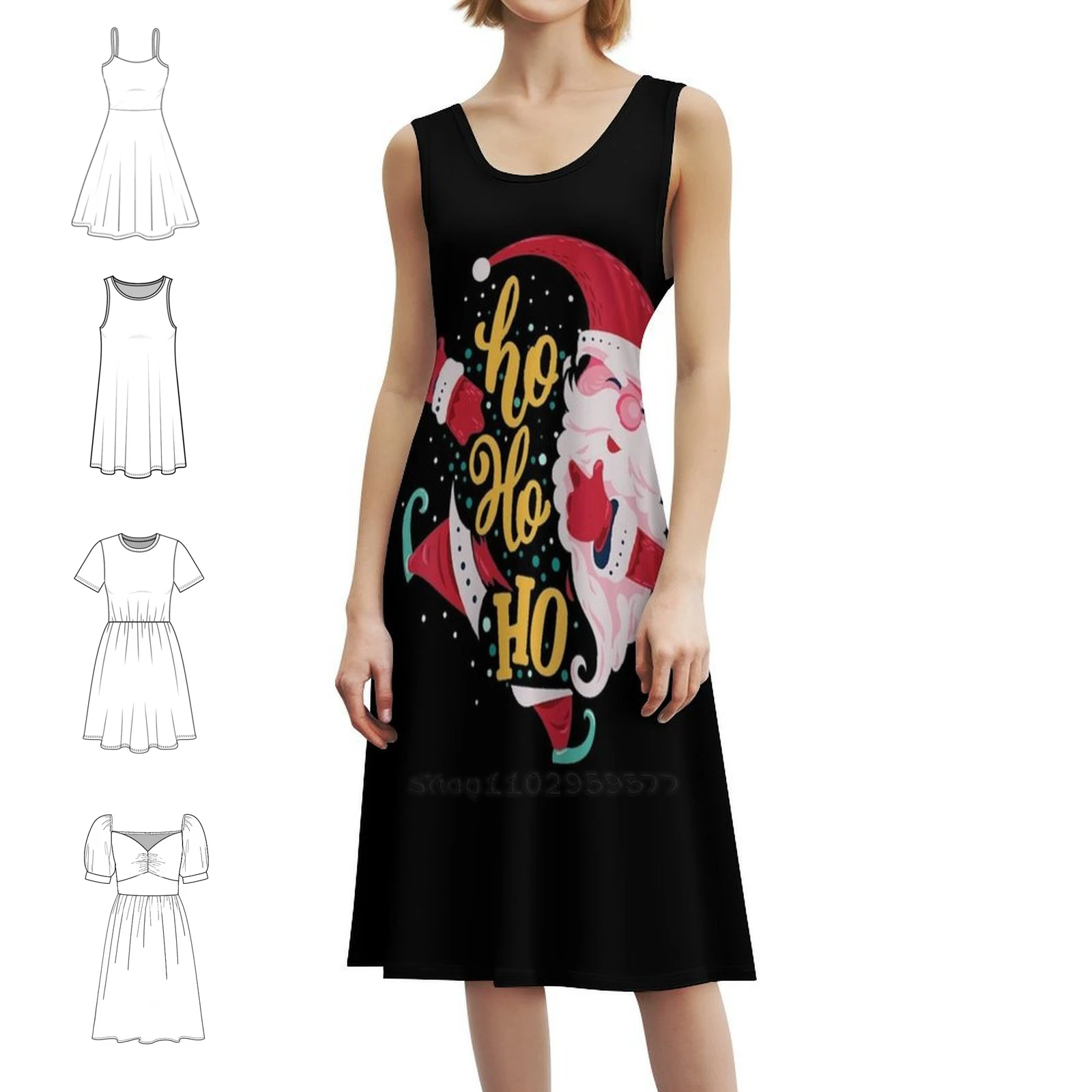 

Женское платье Хо Хо Хо Санта-Клауса, рождественское шикарное платье в стиле бохо, элегантное модное пляжное платье для свадебной вечеринки, рождественское платье с Рождеством