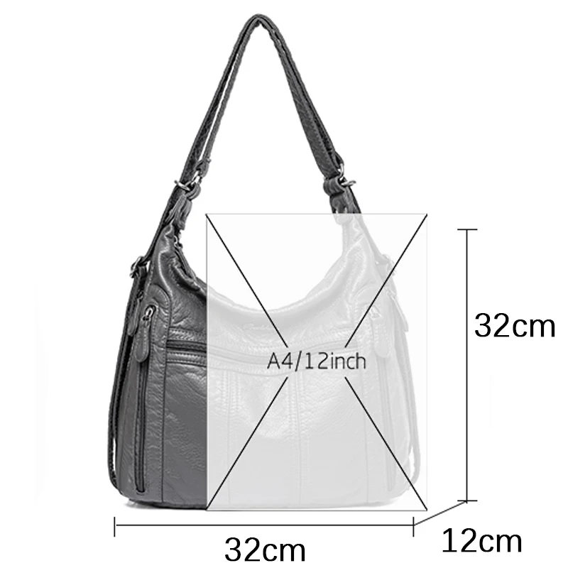 Luxury Soft Leather Handbags Quality Shoulder Messenger Bags for Women 2022 Casual Ladies Large Capcity Tote Bag Shopping Bags