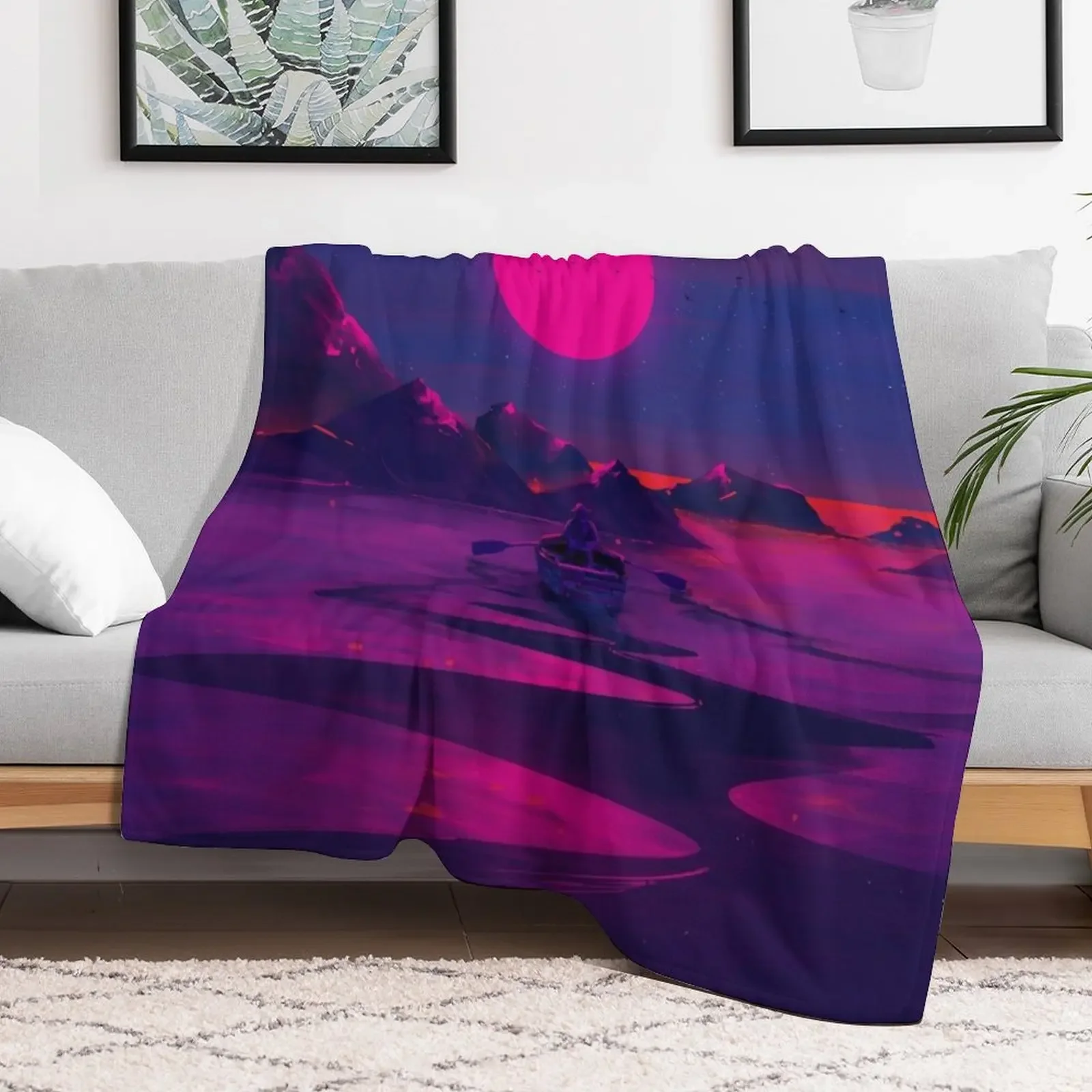 Neon Moon Throw Blanket Hair Beautifuls Quilt Baby Blankets