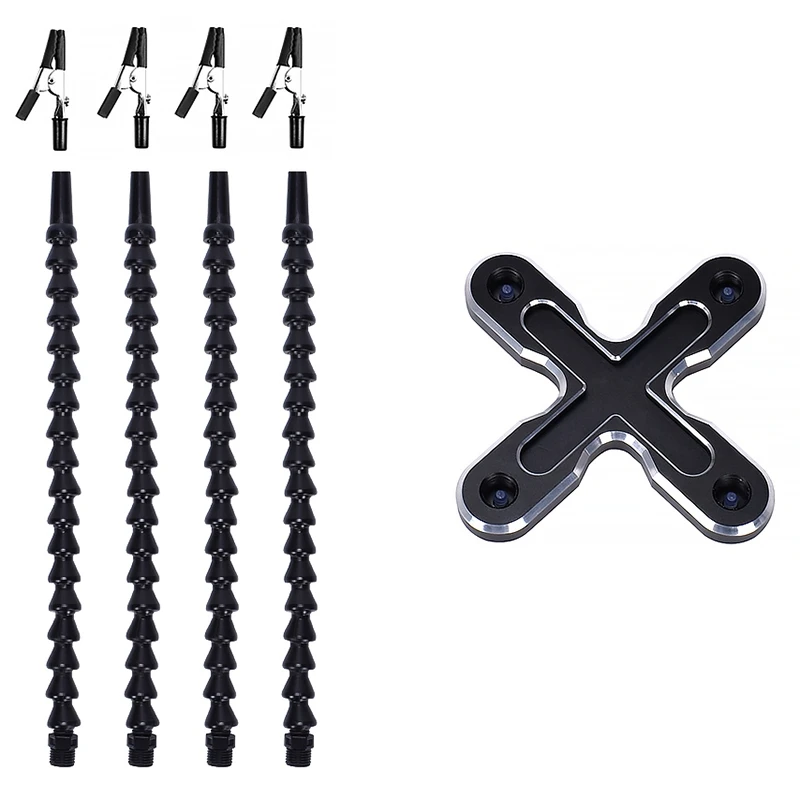 Estação de solda com 4 peças, braços flexíveis, suporte de ferro de solda, terceira ferramenta manual de ajuda, ferramenta de reparo de soldagem pcb