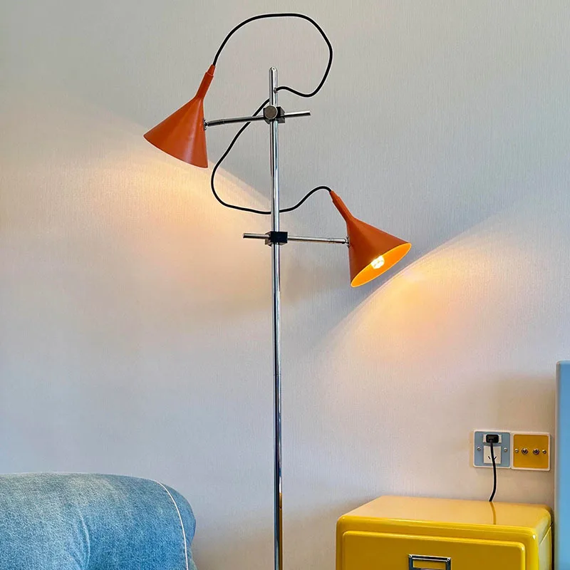 Floor lamp living room bedroom bedside study adjustable, simple premium retro ambient light