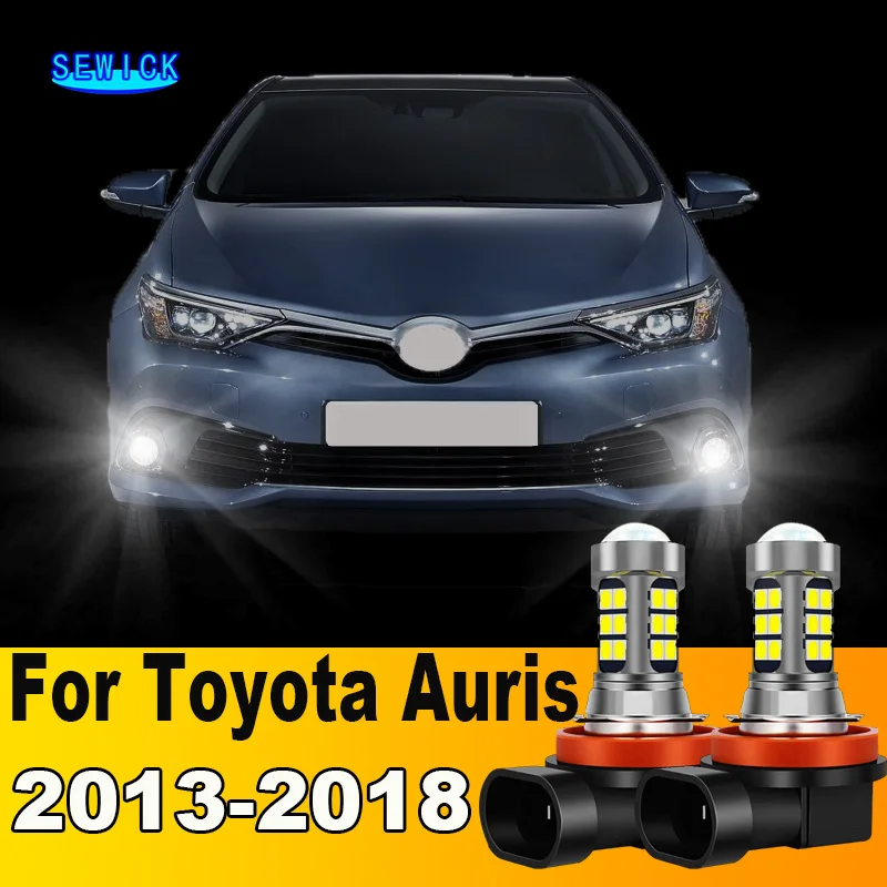 2Pcs LED Lamp Car Front Fog Light Accessories For Toyota Auris 2013 2014 2015 2016 2017 2018