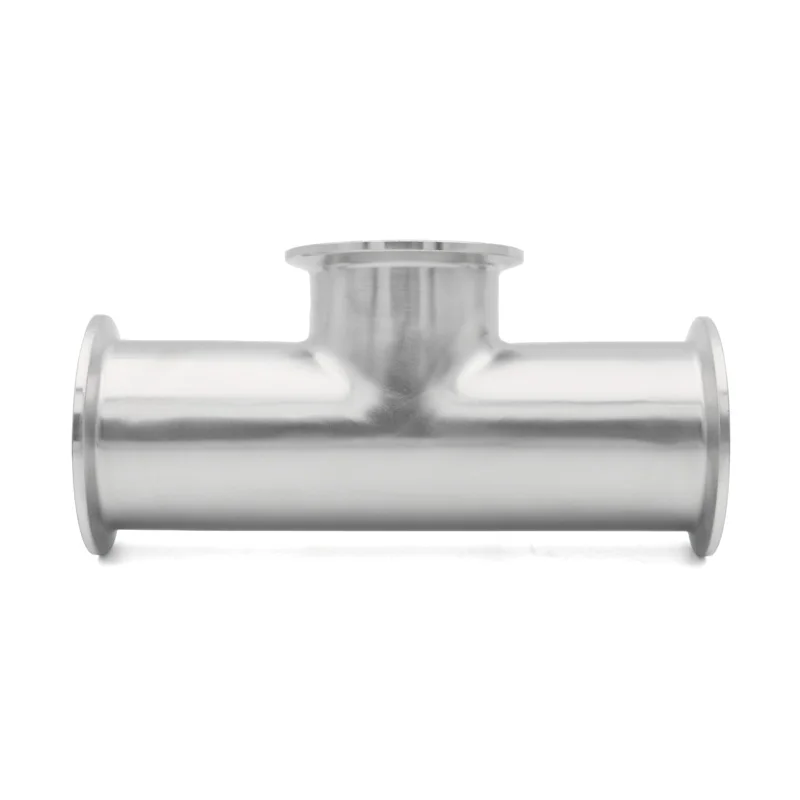 Tri Clamp Reducing Low Neck Tee Short Outlet 1.5 2Inch 304 316L Sanitary Stainless Steel Homebrew Beer Pipe Fittings