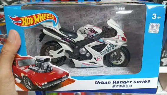 HOT WHEELS 1:64 Urban Ranger series white Collection of die-cast alloy motorcycle model ornaments