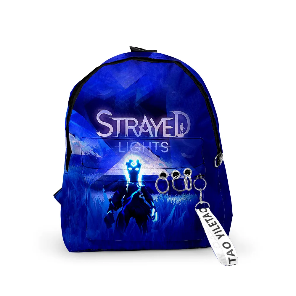 Cartoon Youthful Strayed Lights Notebook School Bags Notebook Backpacks 3D Print Oxford Waterproof Key Chain Small Travel Bags