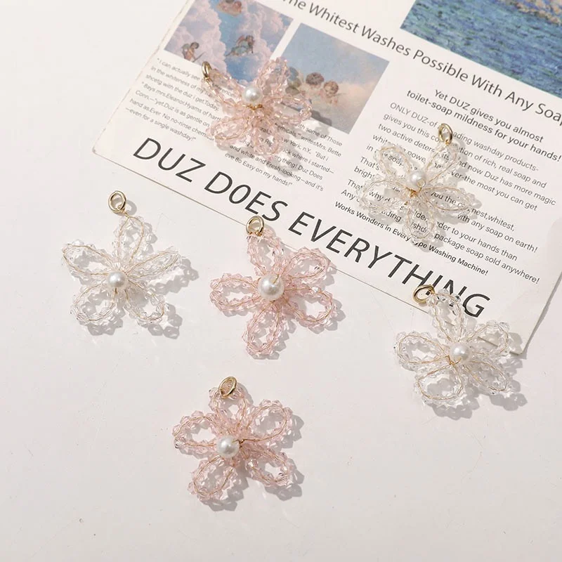 送料無料-30-ピース-ロット-25-ミリメートルカラーガラスビーズ装飾手作り花ビーズ-diy-ジュエリー衣服ヘアアクセサリー