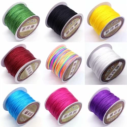 100Yds 0.8mm Crafts Nylon Cord Chinese Knot Macrame Satin Beading Braided Nylon Satin String DIY Beading Jewelry Necklace Making