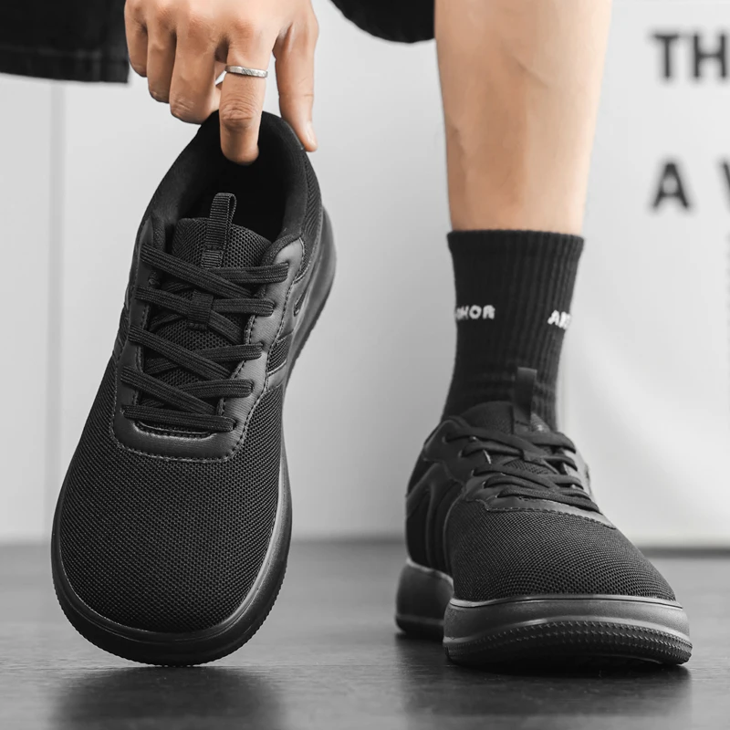 Low Cut Walking Running Slow Running Men's Minimalist Barefoot Shoes with Zero Droplet Sole Wide Edition Fashion Sports Shoes