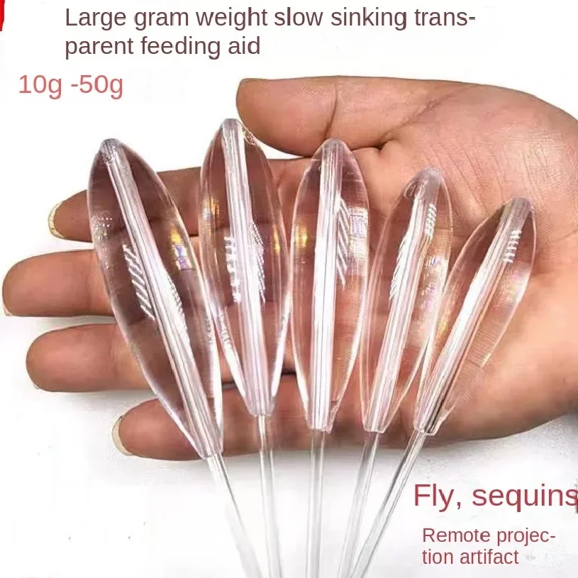 

5pcs 10-50g Sinkend Type Acrylic Fishing Float Transparent Casting Bobbers Clear Bombarda Sinking Fly Fishing Spinning Floats