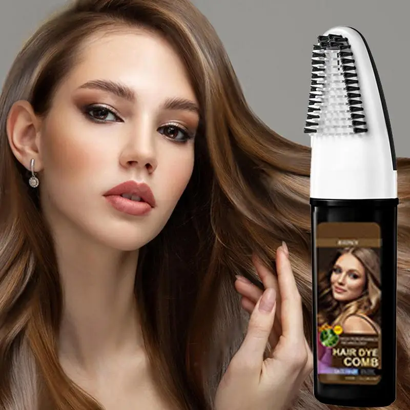 Hair Dye with Comb Hair Color Plant Comb Hair Dye Shampoo Plant Hair Dye With Innovative Comb Applicator for Women Family