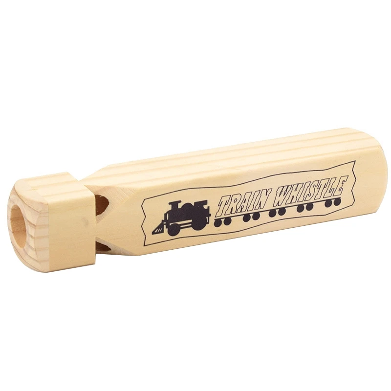 Solid Wood Train Whistle 4 Tone, Role Play Lover Wooden Whistle For Educational Party Durable Easy Install