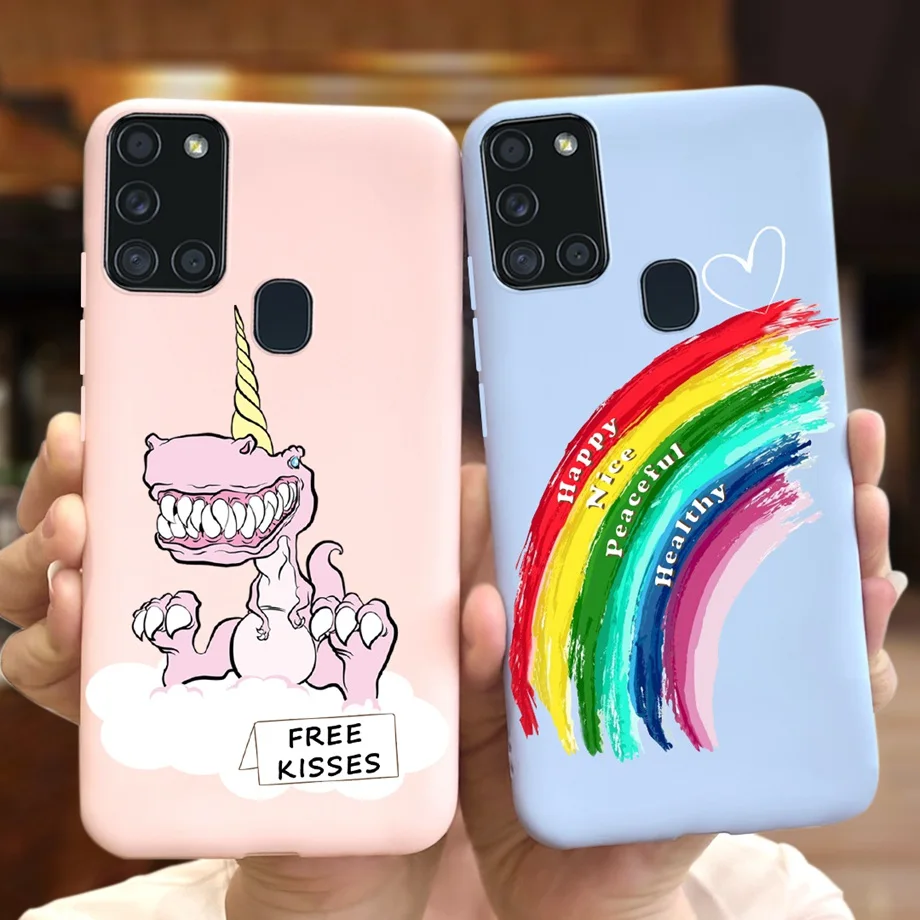 For Samsung Galaxy A21s / M21s Case Peony Beautiful Butterfly Painting Phone Cover For On Fundas Samsung A21S A 21s A21 S  A217F