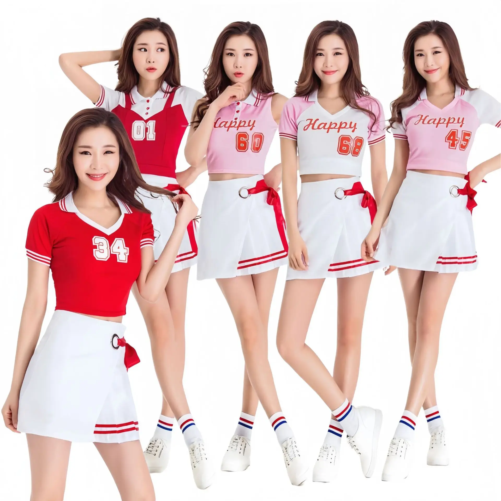 

Cosmic Girl Team Dance Costume Student Cheerleading Team Costumes Sexy Sweetheart Girl Tracksuit Fashion Trend