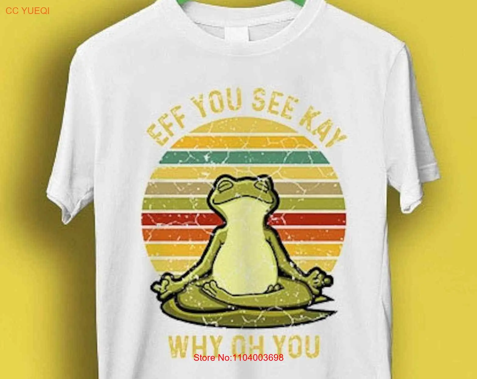 New Vintage Graphic Eff You See Kay Why Oh You Funny Cute Frog T Shirt P4104