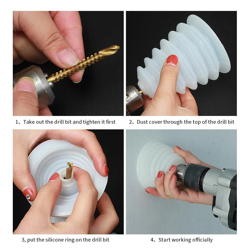 Electric Drill Dust Cover Rubber Impact Hammer Drill Dust Collector Dustproof Device Power Tool Accessories